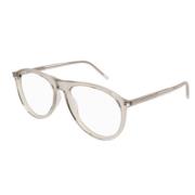 Stijlvolle Zwarte Zonnebril Saint Laurent , Gray , Unisex