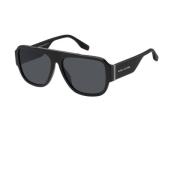 Heren Pilot Zonnebril met Metalen Details Marc Jacobs , Black , Unisex