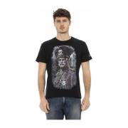 Ronde hals korte mouw T-shirt Trussardi , Black , Heren