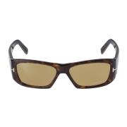 Stijlvolle zonnebril voor modeliefhebbers Tom Ford , Brown , Unisex