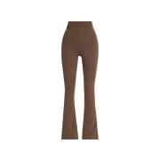 Wijduitlopende broek Balmain , Brown , Dames