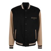 Luxe Zwarte Jas Aw24 Balmain , Black , Heren