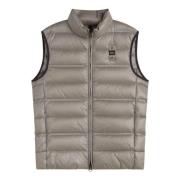 Gewatteerd Mouwloos Vest Blauer , Gray , Heren