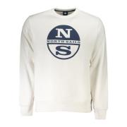 Witte Sweatshirt met Lange Mouwen en Print North Sails , White , Dames