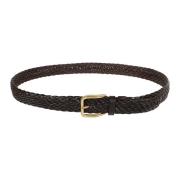 Bruin Leren Riem Stijlvolle Herenaccessoire Brunello Cucinelli , Brown...