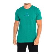 Korte Mouw T-Shirt La Martina , Green , Heren