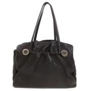 Pre-owned Leather totes Bvlgari Vintage , Brown , Dames