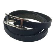 Pre-owned Leather bracelets Hermès Vintage , Black , Dames