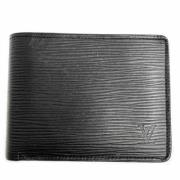 Pre-owned Leather wallets Louis Vuitton Vintage , Black , Heren