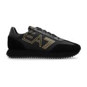 Sportschoenen met logo Emporio Armani EA7 , Black , Dames