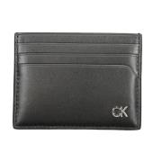 Zwarte Herenportemonnee met Kaarthouder Calvin Klein , Black , Heren