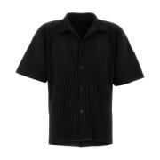 Stijlvol Zwart Polyester Shirt Issey Miyake , Black , Heren