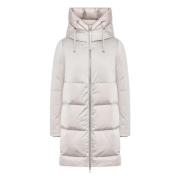 Lichtgrijs Gewatteerd Hooded Pufferjack Duno , Gray , Dames