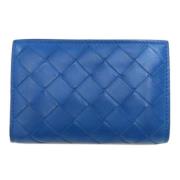 Pre-owned Leather wallets Bottega Veneta Vintage , Blue , Dames