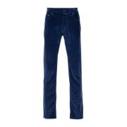 Slim Fit Marineblauwe Corduroy Jeans Jacob Cohën , Blue , Heren