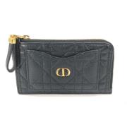 Pre-owned Leather wallets Dior Vintage , Black , Dames