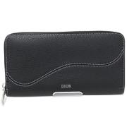 Pre-owned Leather wallets Dior Vintage , Black , Dames