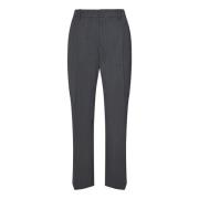 Grijze Melange Wolmix Cropped Broek N21 , Gray , Dames