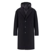 Cappotto Enkelrijdige Jas Herno , Black , Heren