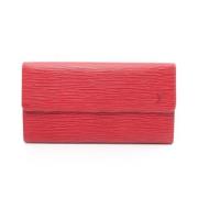 Pre-owned Leather wallets Louis Vuitton Vintage , Red , Dames