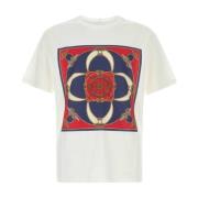 Klassiek Wit Katoenen T-shirt Bally , White , Heren