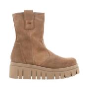 Platform Dames Enkellaarzen Zwart Nerogiardini , Beige , Dames