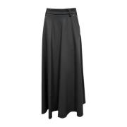 Geweven rok met canvas weefsel Herno , Black , Dames