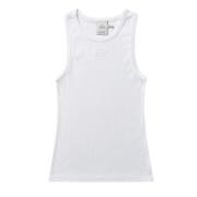 Biologisch Katoenen Tanktop met Embleem Munthe , White , Dames