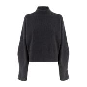 Wrap-around jumper met lichtgevende juweel Brunello Cucinelli , Black ...