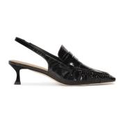 Zwarte open pumps met slingback hak Kazar Studio , Black , Dames