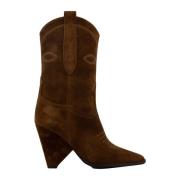 Bruine leren westernlaarzen Dondup , Brown , Dames