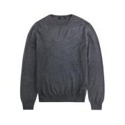 Crew Neck Sweater Fay , Gray , Heren