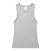 Grijze Geborduurde Logo Top Munthe , Gray , Dames