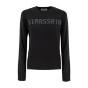 Zachte Pullover met Borduursel MC2 Saint Barth , Black , Dames