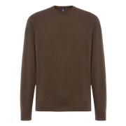 Merino wol ronde hals 12 Gg Boggi Milano , Brown , Heren