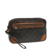 Pre-owned Canvas clutches Louis Vuitton Vintage , Brown , Dames