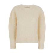 Witte Alpaca Trui Tela , White , Dames