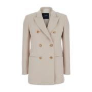 Beige Wol & Kashmir Blazer Seafarer , Beige , Dames