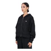 Zwart Zip-Through Sweatshirt Herfst Winter Dickies , Black , Dames