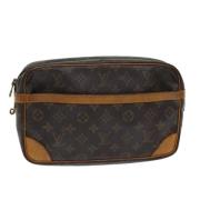 Pre-owned Canvas clutches Louis Vuitton Vintage , Brown , Dames