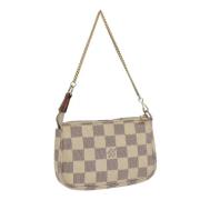 Pre-owned Canvas pouches Louis Vuitton Vintage , White , Dames