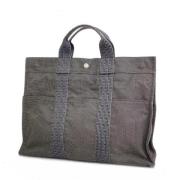 Pre-owned Canvas handbags Hermès Vintage , Gray , Dames