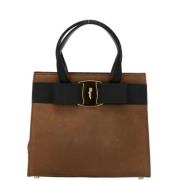 Pre-owned Suede handbags Salvatore Ferragamo Pre-owned , Brown , Dames