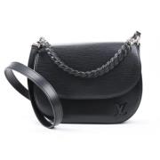 Pre-owned Leather handbags Louis Vuitton Vintage , Black , Dames