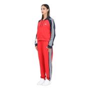 Boldblock Rood en Blauw Trainingspak Adidas , Red , Dames