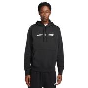 Casual hoodie met logo rits Nike , Black , Heren