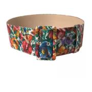 Kleurrijk Stoffen Brede Taille Riem Dolce & Gabbana , Multicolor , Dam...