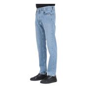 Blauwe Slim Fit Jeans Moschino , Blue , Heren