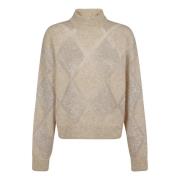 Nude & Neutrals Paillet Sweater Brunello Cucinelli , Beige , Dames