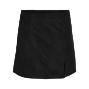 Suède Hoge Taille Zwarte Rok Noisy May , Black , Dames